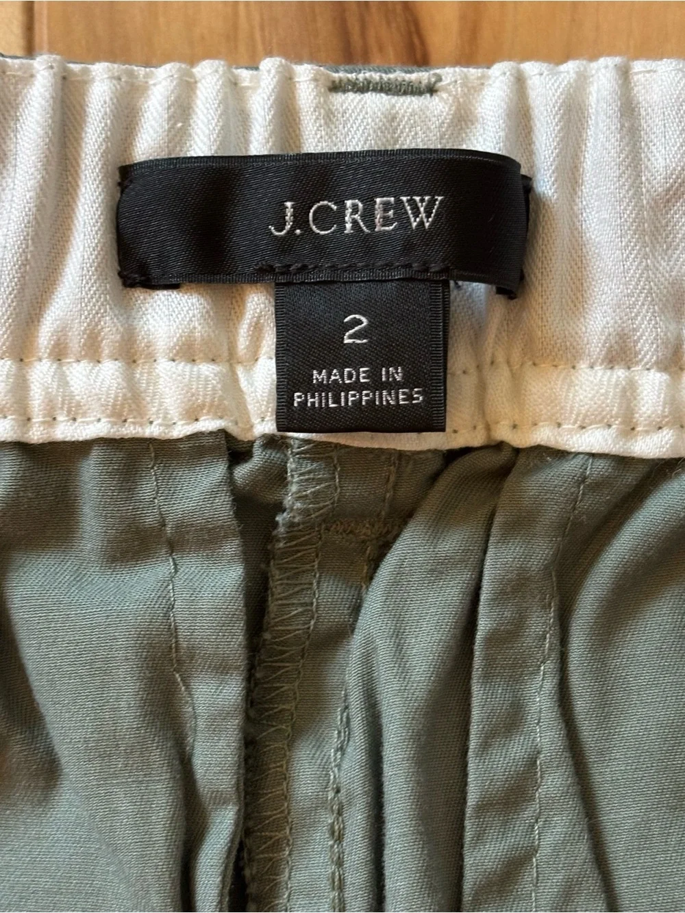 J. Crew Green High Rise Cotton Pants